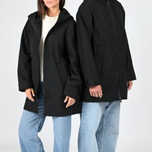 Parka longue mixte noir