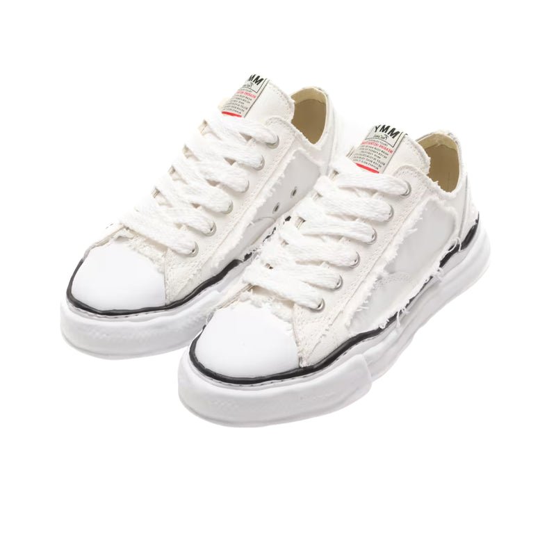 Maison Mihara Yasuhiro Peterson Low OG Sole Broken Canvas White – Image 2