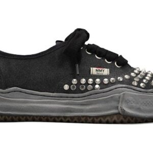 Maison Mihara Yasuhiro Baker OG Sole Studded Canvas Low Black Black