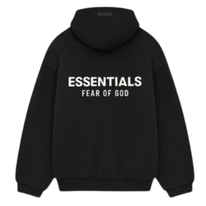 Fear of God Essentials FW24 Black White Hoodie