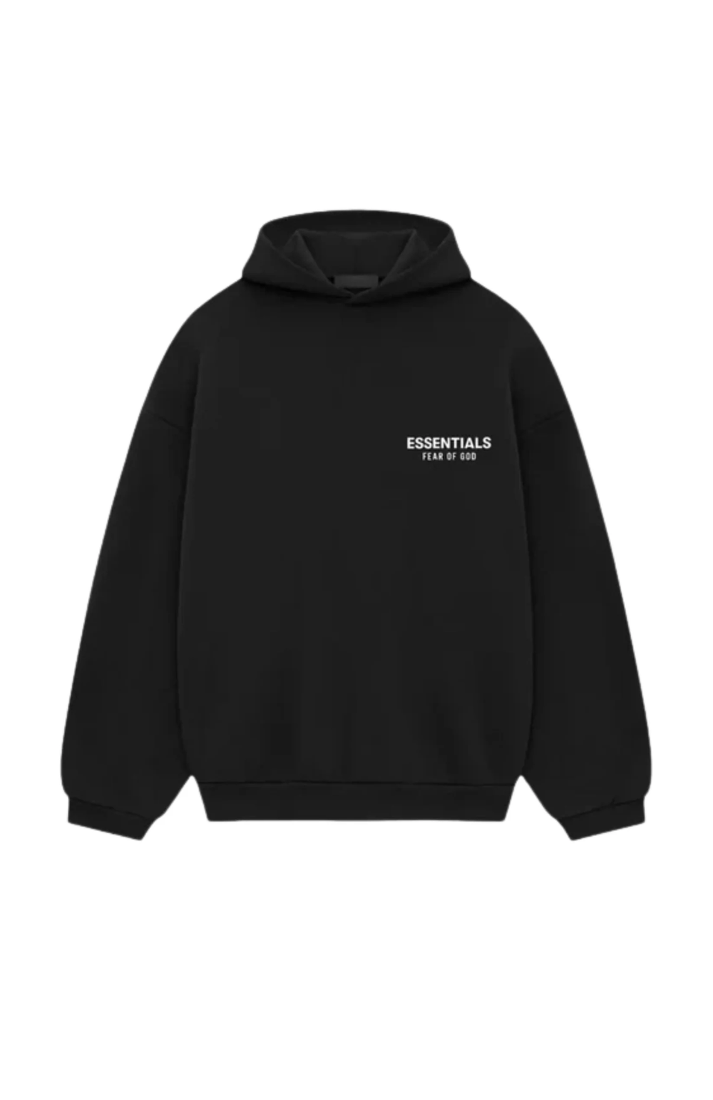 Fear of God Essentials FW24 Black White Hoodie – Image 3