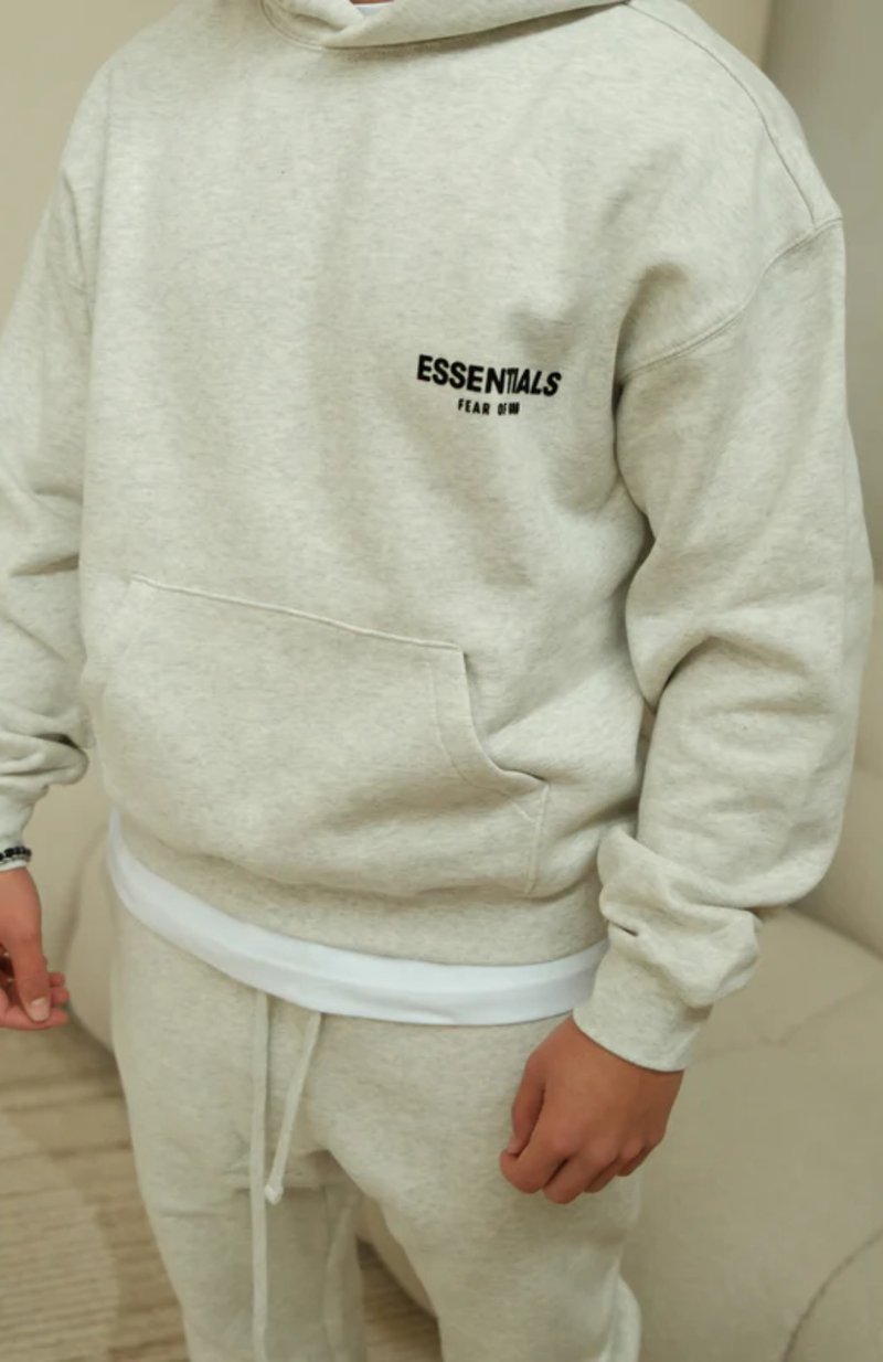 Fear of God ESSENTIALS Light Oatmeal Hoodie – Image 2