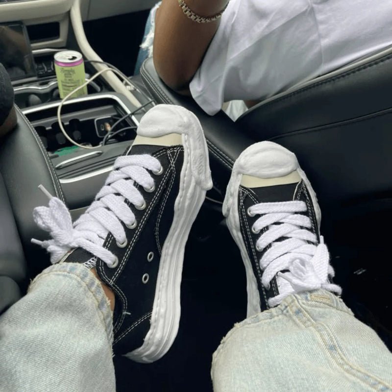 Maison Mihara Yasuhiro Hank OG Sole Canvas Low Black – Image 2